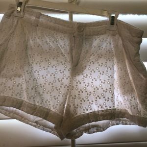 Lace white shorts